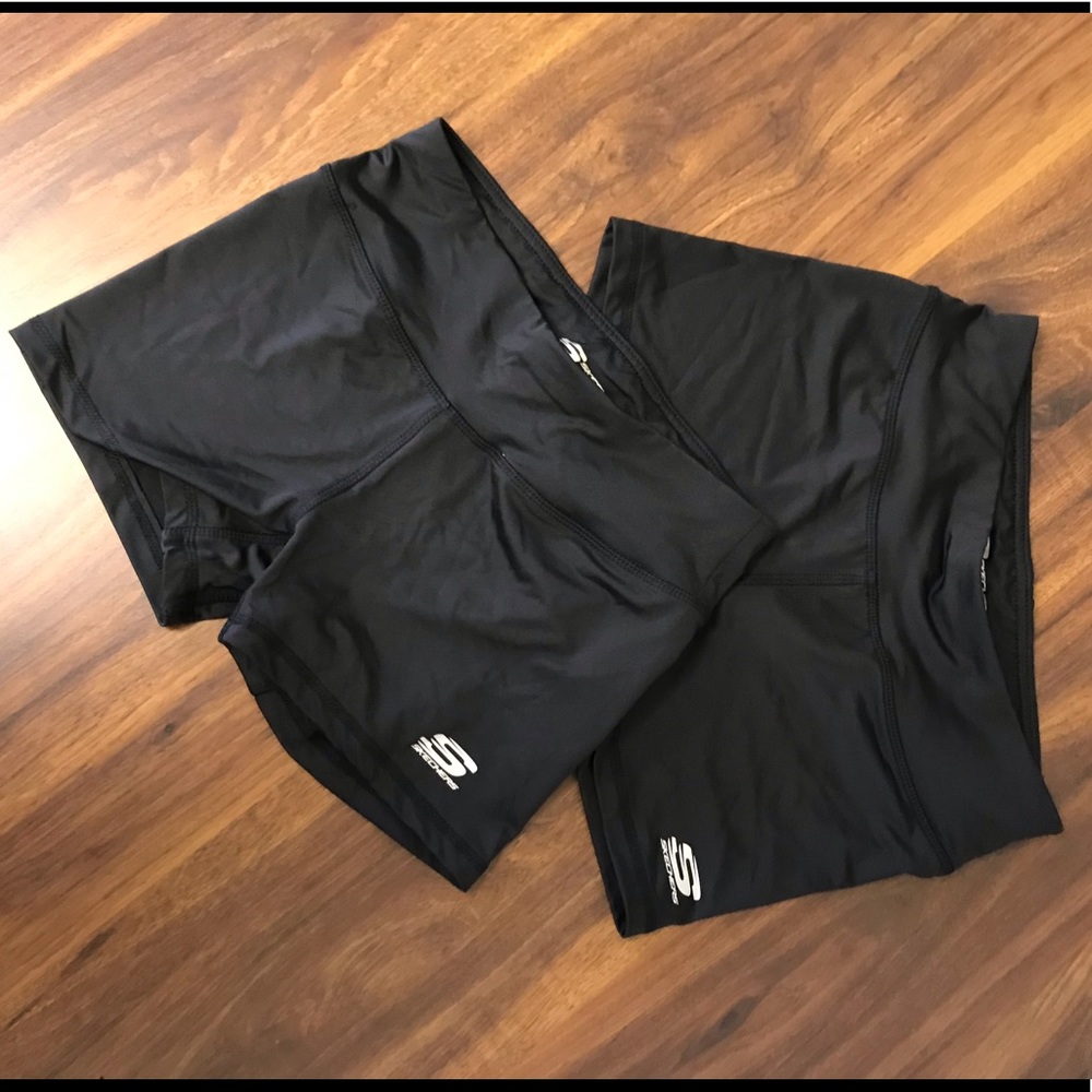 Skechers, black spandex shorts size small